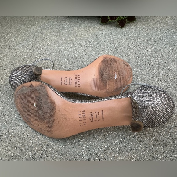 Stuart Weitzman Sparkle Strap Heels - size 6 1/2 - Picture 4 of 6